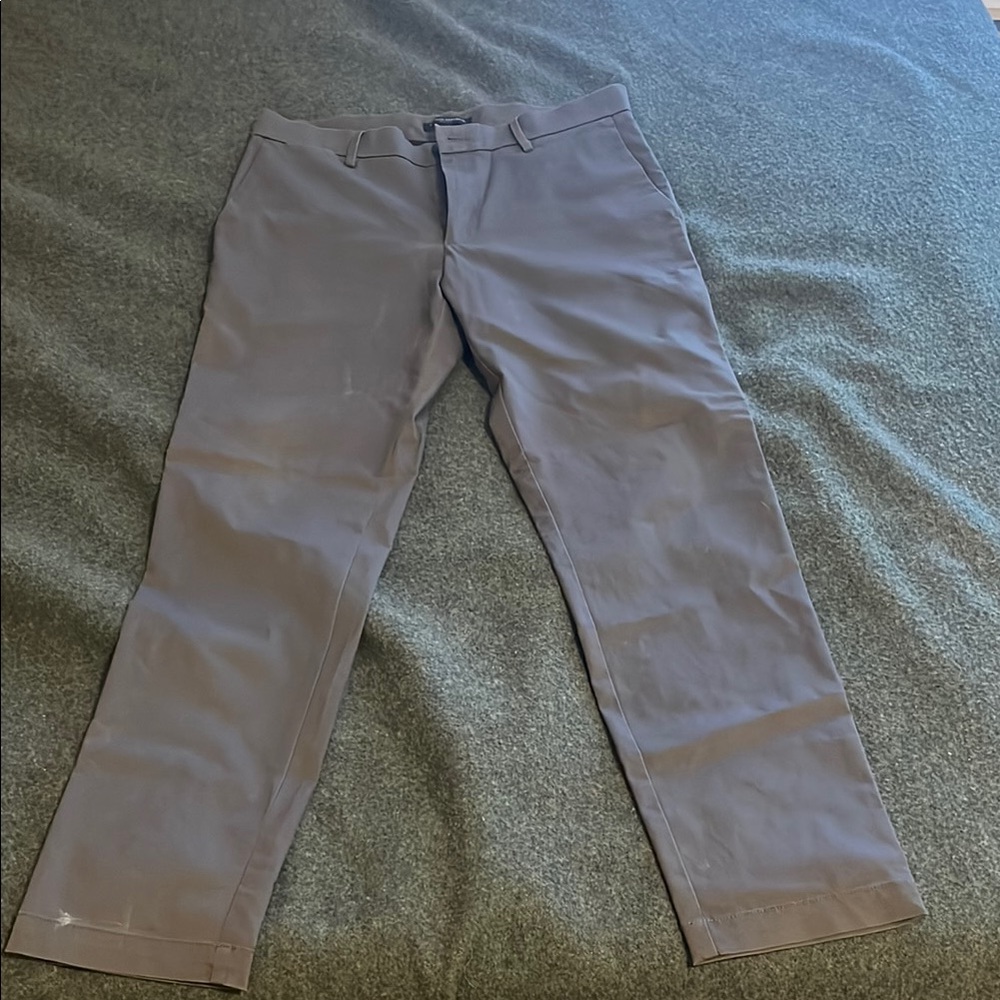 Banana Republic Gray Dress Pants with Flat Front Design
